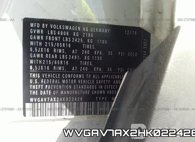 WVGAV7AX2HK022426