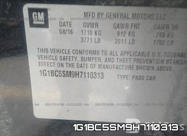 1G1BC5SM9H7110313