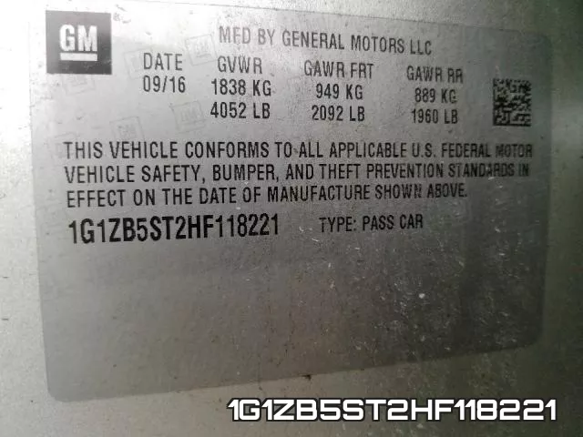 1G1ZB5ST2HF118221