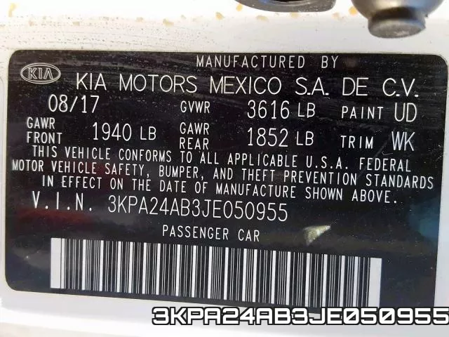 3KPA24AB3JE050955