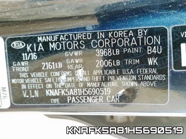 KNAFK5A81H5690519