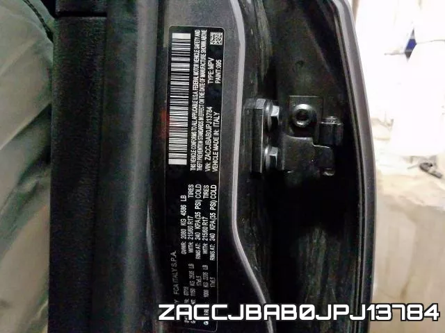 ZACCJBAB0JPJ13784