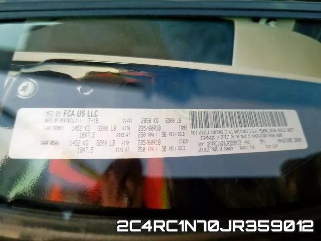 2C4RC1N70JR359012