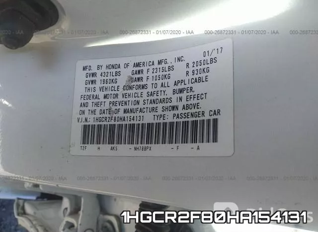 1HGCR2F80HA154131