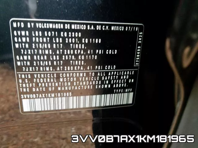 3VV0B7AX1KM181965