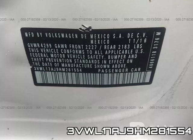3VWL17AJ9HM281554