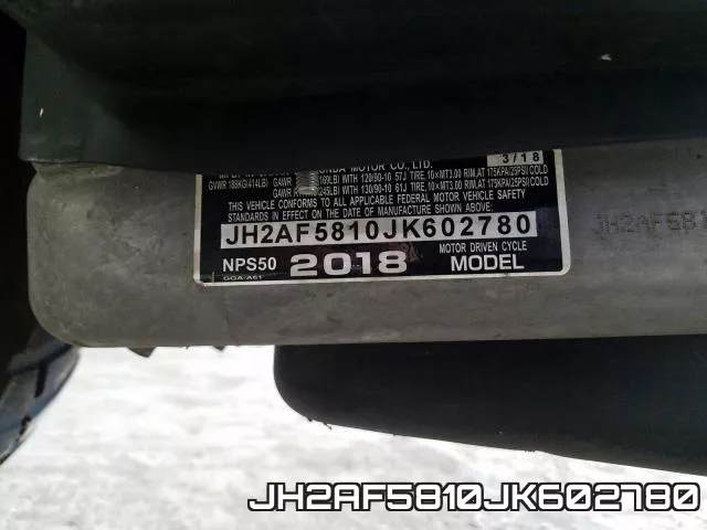 JH2AF5810JK602780