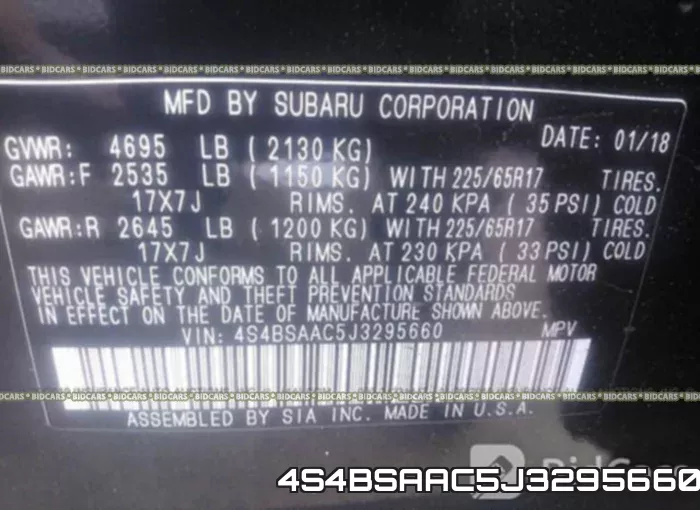 4S4BSAAC5J3295660