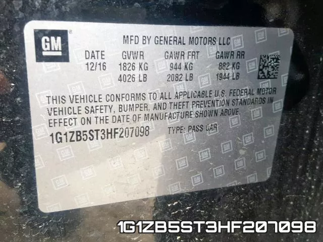 1G1ZB5ST3HF207098