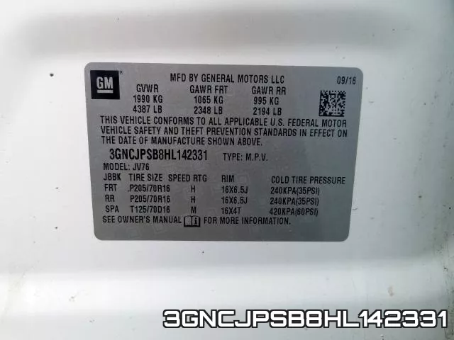 3GNCJPSB8HL142331