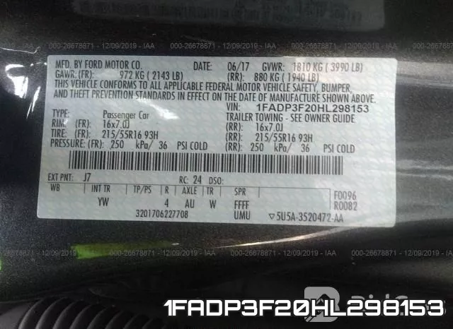 1FADP3F20HL298153