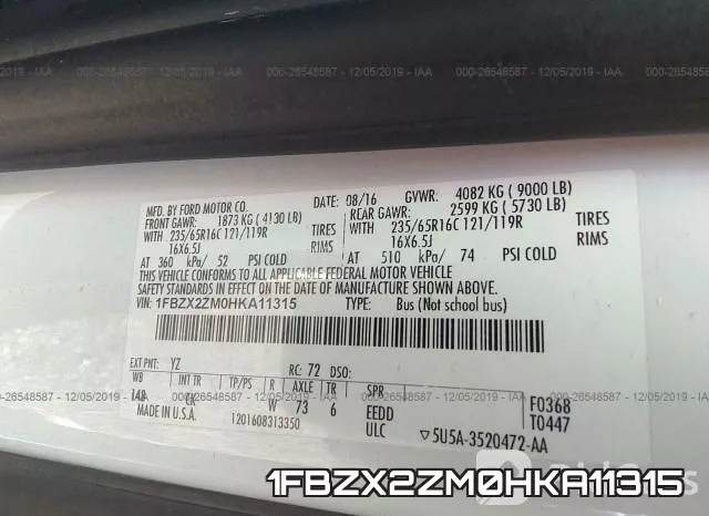 1FBZX2ZM0HKA11315