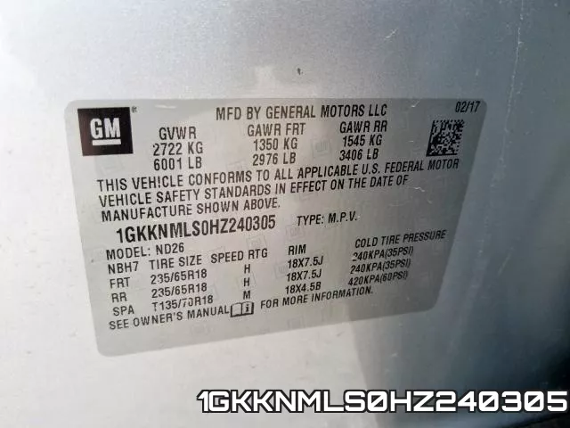 1GKKNMLS0HZ240305