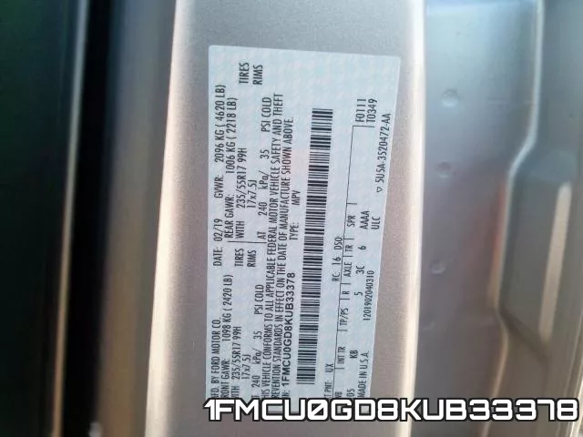 1FMCU0GD8KUB33378