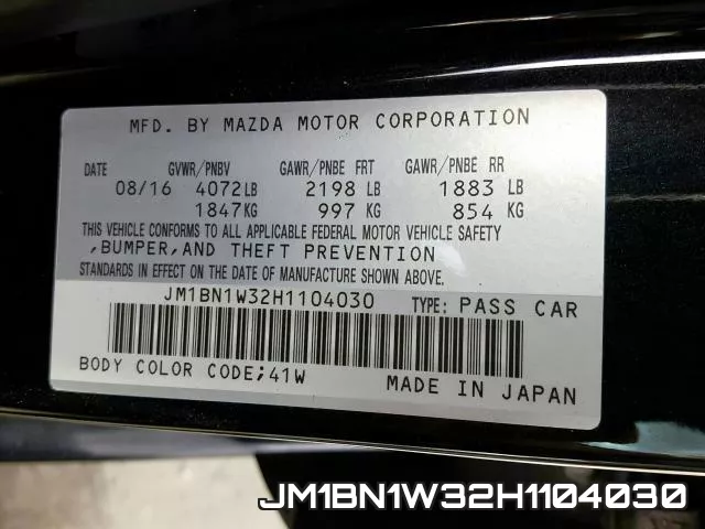 JM1BN1W32H1104030