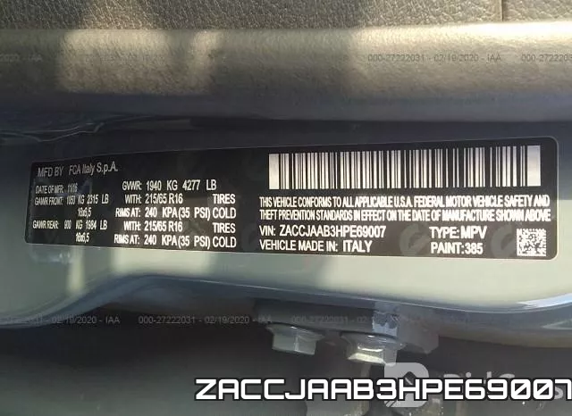 ZACCJAAB3HPE69007