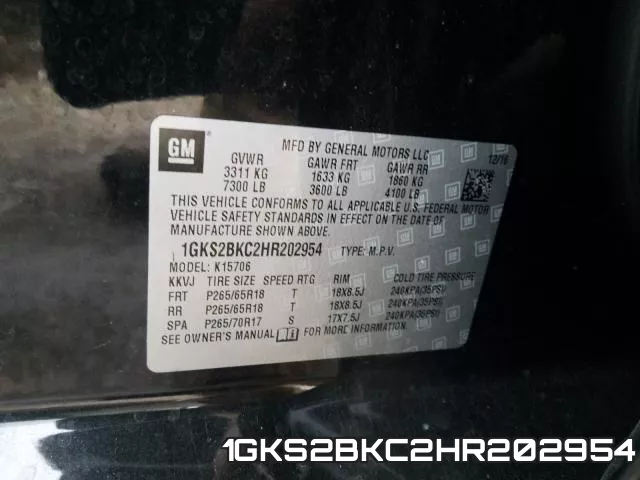 1GKS2BKC2HR202954