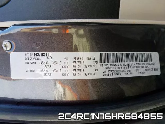 2C4RC1N76HR684855