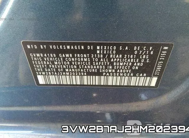 3VW2B7AJ2HM202394