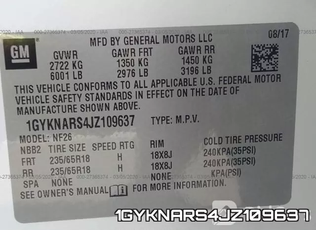 1GYKNARS4JZ109637