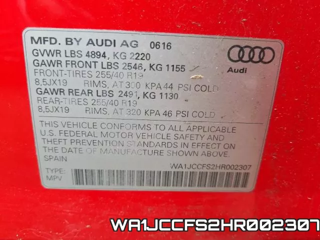 WA1JCCFS2HR002307