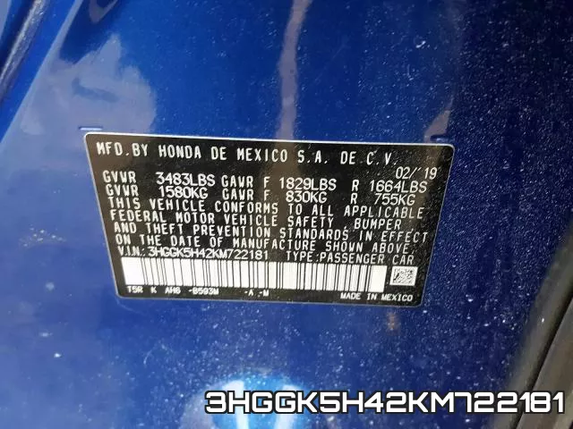 3HGGK5H42KM722181
