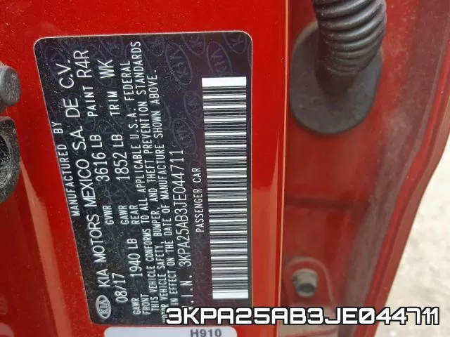 3KPA25AB3JE044711