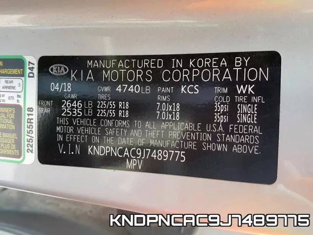 KNDPNCAC9J7489775
