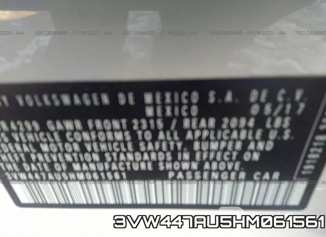 3VW447AU5HM061561