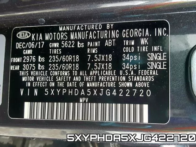 5XYPHDA5XJG422720