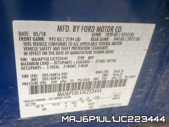 MAJ6P1UL1JC223444