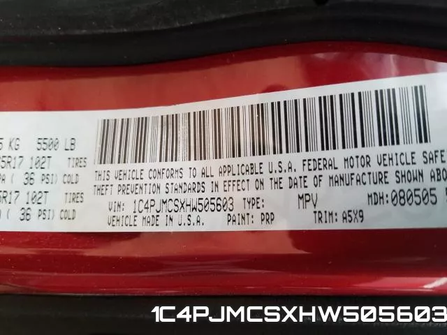 1C4PJMCSXHW505603