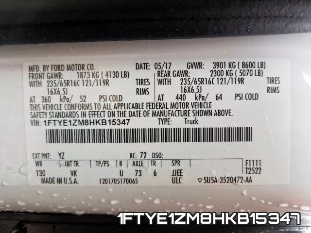 1FTYE1ZM8HKB15347