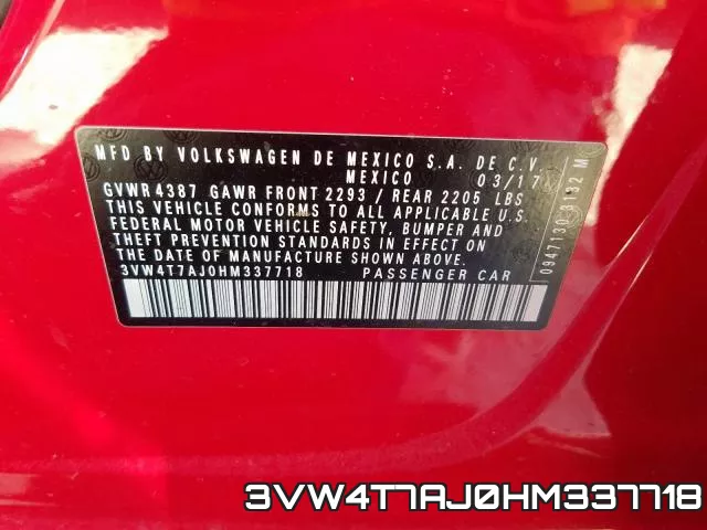 3VW4T7AJ0HM337718
