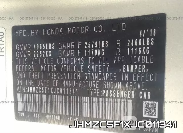 JHMZC5F1XJC011341