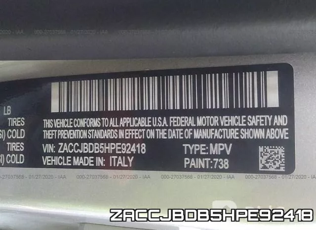 ZACCJBDB5HPE92418