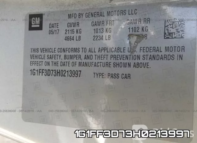 1G1FF3D73H0213997