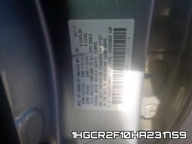 1HGCR2F10HA231759