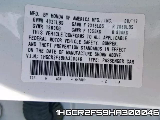 1HGCR2F59HA300046