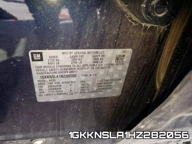 1GKKNSLA1HZ282056