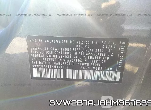 3VW2B7AJ8HM367639