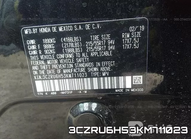 3CZRU6H53KM711023