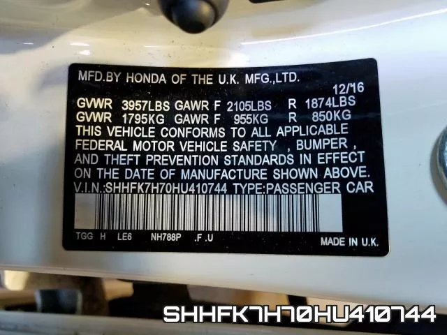 SHHFK7H70HU410744
