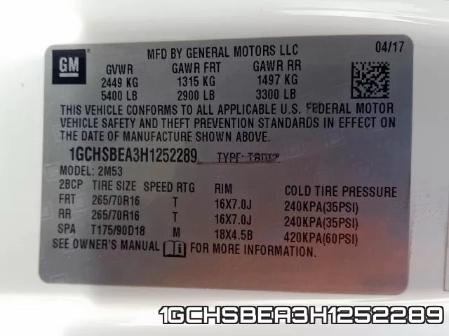 1GCHSBEA3H1252289