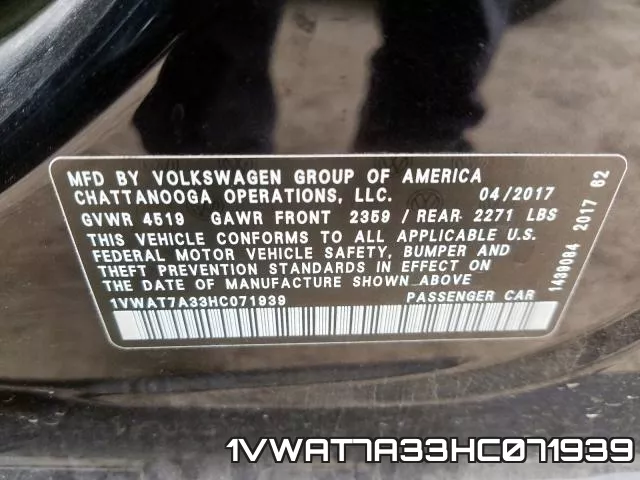 1VWAT7A33HC071939