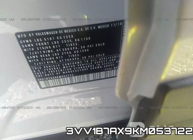3VV1B7AX9KM053722