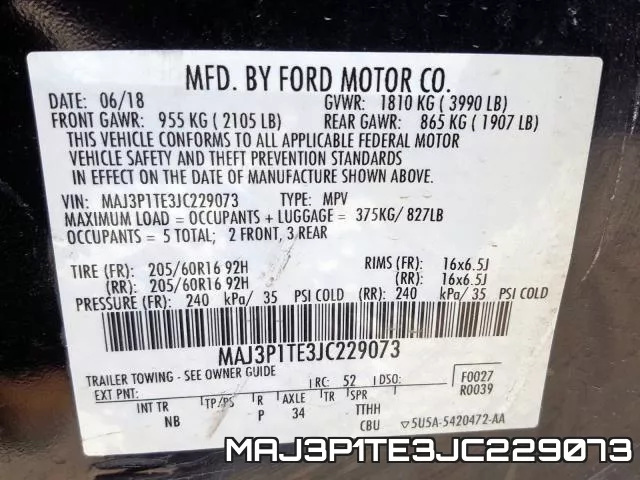 MAJ3P1TE3JC229073
