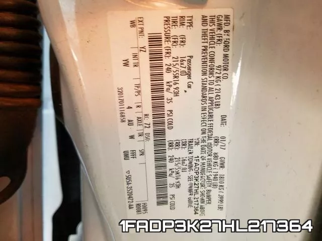 1FADP3K27HL217364
