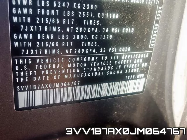 3VV1B7AX0JM064767