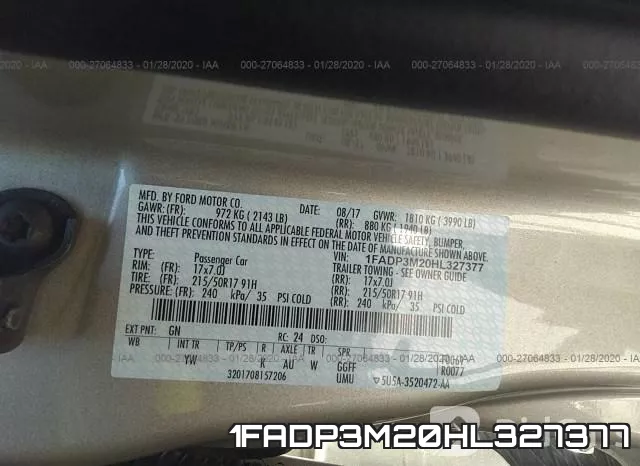 1FADP3M20HL327377